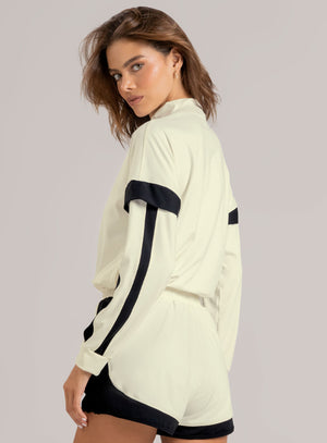 CHAQUETA DEPORTIVA ATENA EN TELA SHERY 102 MARFIL