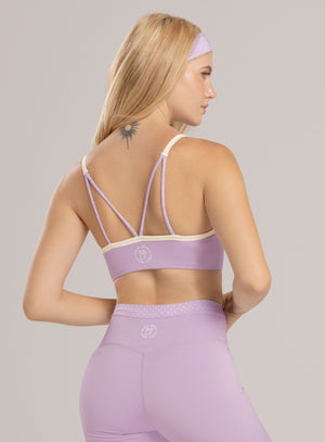 Top deportivo maranta, color lila baby