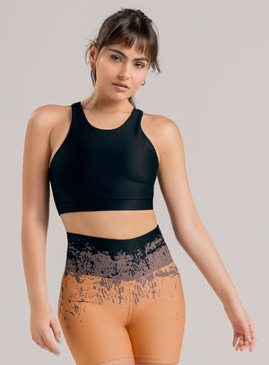 TOP DEPORTIVO BRISA EN TELA JACQUARD 1 NEGRO