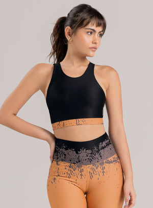 TOP DEPORTIVO BRISA EN TELA JACQUARD 49 MANDARINA