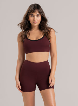 SHORT DEPORTIVO LUNA EN TELA SUPLEX 47 VINO TINTO