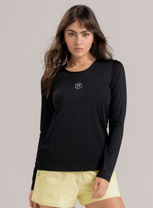 BUSO DEPORTIVO SEMI AJUSTADO DE CUELLO REDONDO 1 NEGRO