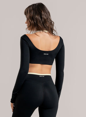 CROP TOP LEA EN TELA SHERY 1 NEGRO