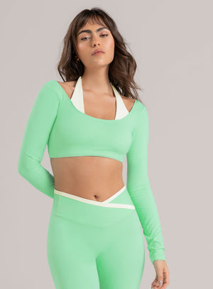 CROP TOP LEA EN TELA SHERY 38 VERDE