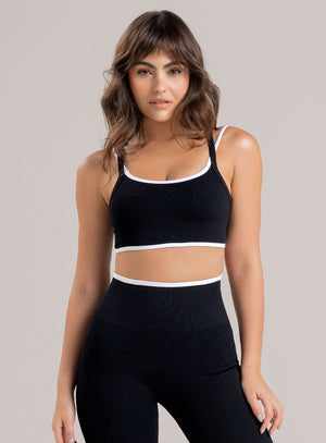 TOP DEPORTIVO LUMINARE SIN COSTURAS 1 NEGRO