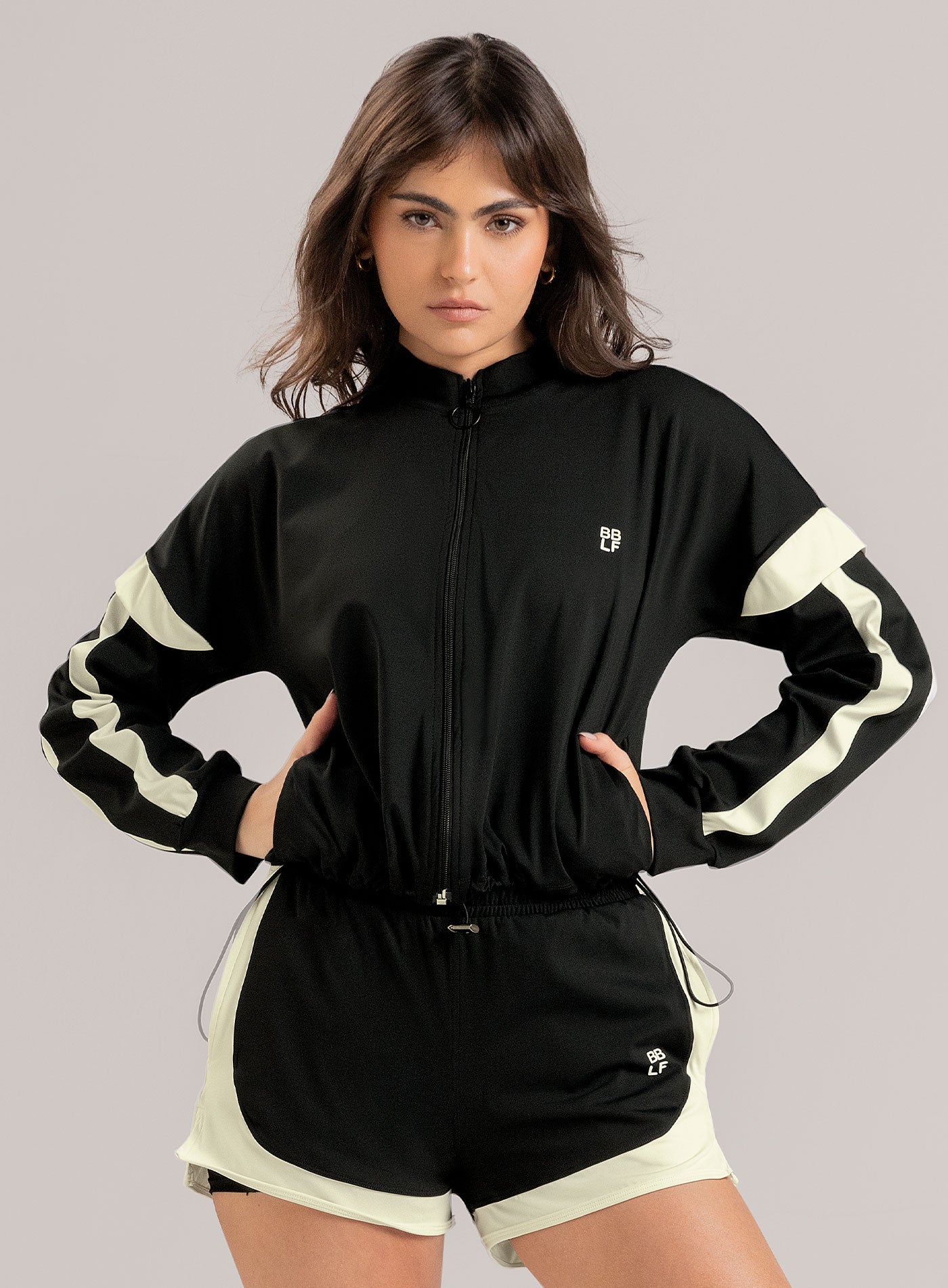 CHAQUETA DEPORTIVA ATENA EN TELA SHERY 1 NEGRO