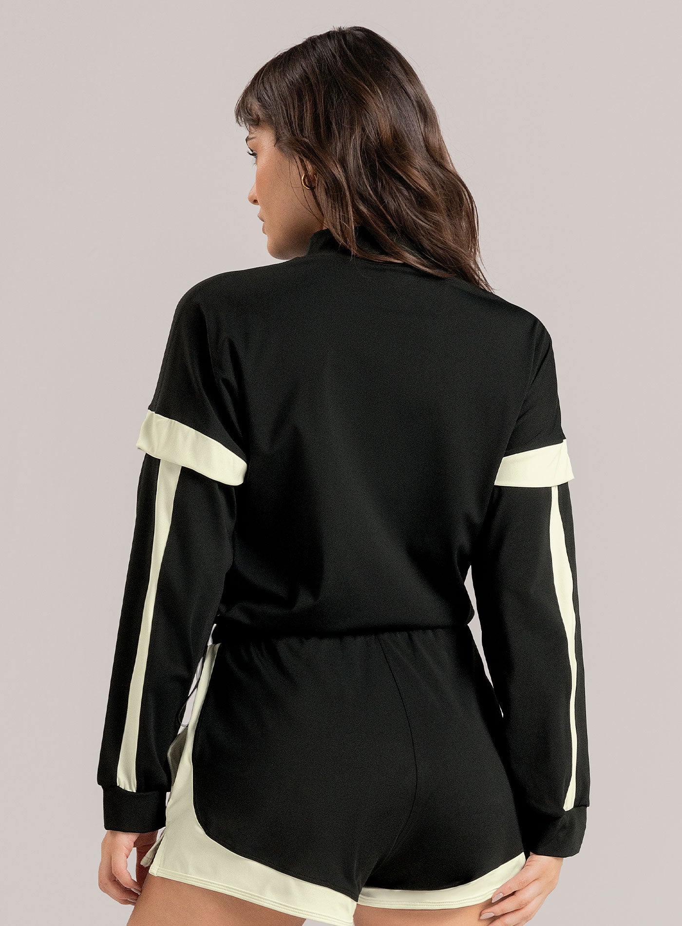 CHAQUETA DEPORTIVA ATENA EN TELA SHERY 1 NEGRO