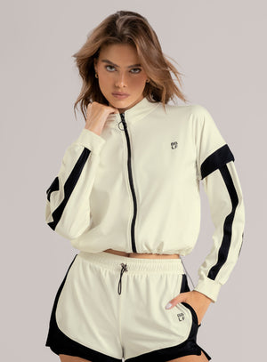 CHAQUETA DEPORTIVA ATENA EN TELA SHERY 102 MARFIL