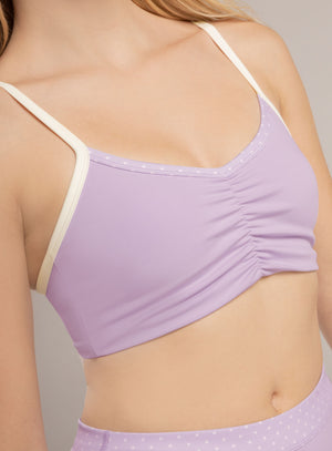 Top deportivo maranta, color lila baby