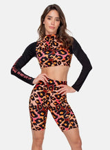 TOP DEPORTIVO MUJER SUBLIMADO CON CIERRE Y MANGA LARGA TALLA S - M